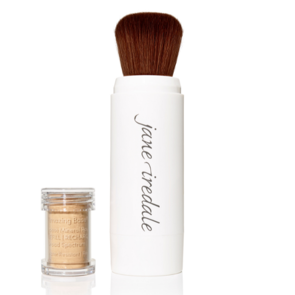 Jane Iredale WARM SIENNA Amazing Base Refillable Brush - (includes 2 refills)